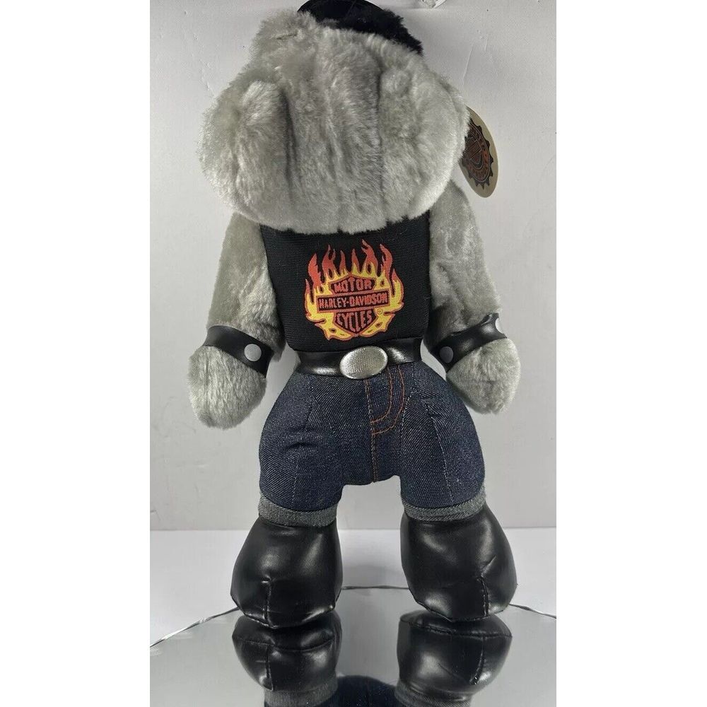 Vintage Play By Play Harley Davidson Plush Dog 11" Tall Excellent Condition